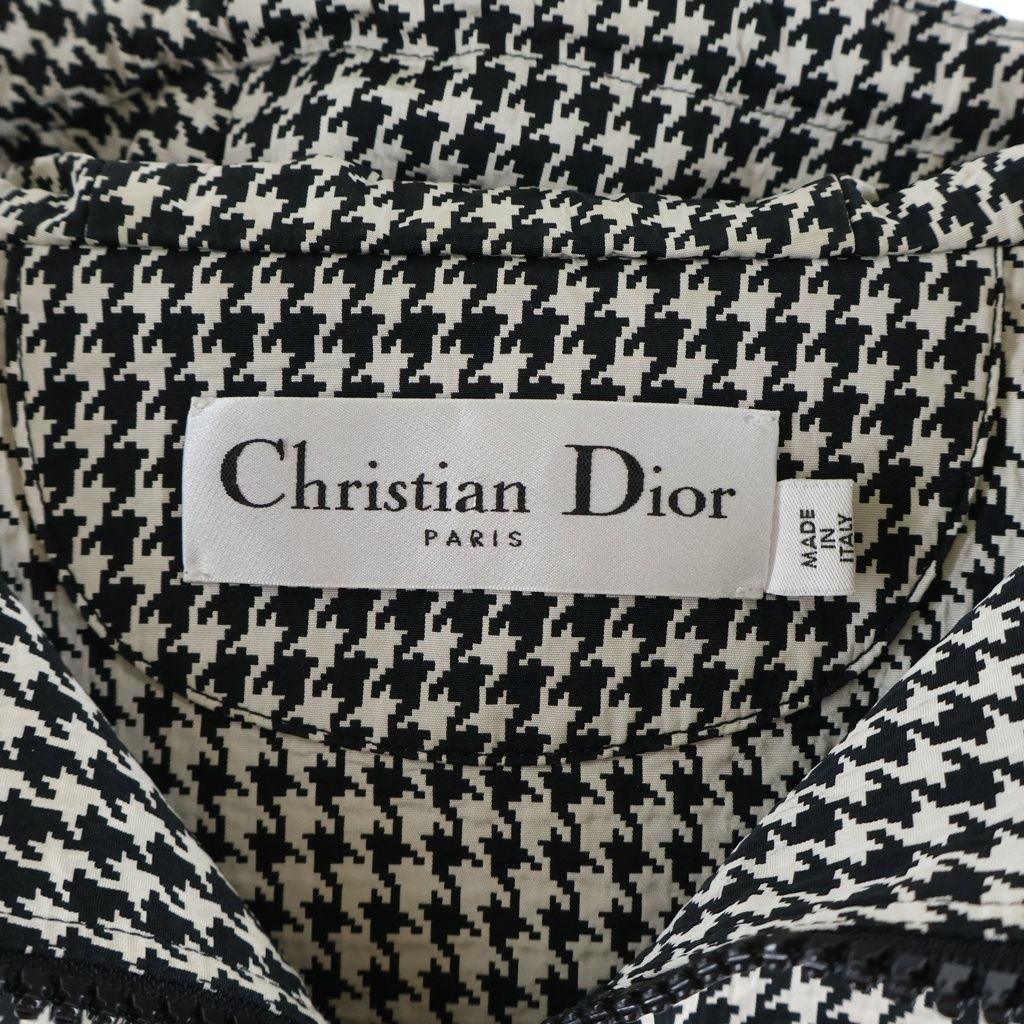 Dior Oblique Technical Taffeta Hoodie Anorak Jacket White Black — view 7