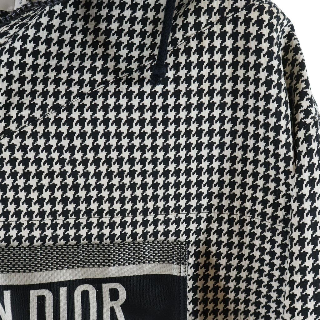 Dior Oblique Technical Taffeta Hoodie Anorak Jacket White Black — view 5