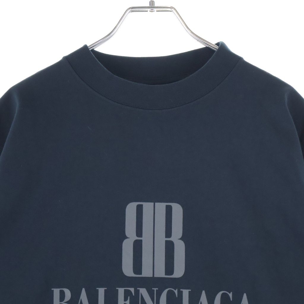 Balenciaga BB Logo Medium Fit Short Sleeve Top T-Shirt Cotton Black — view 3