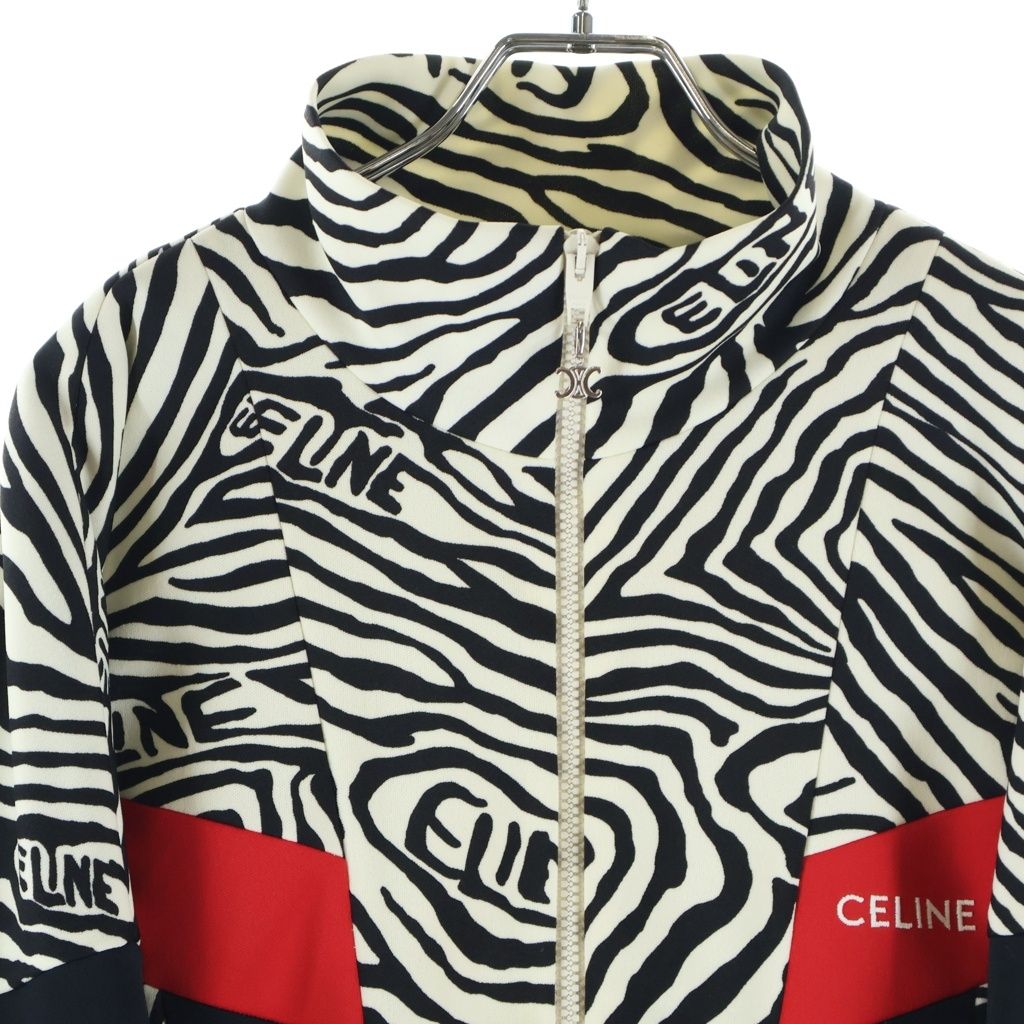 Celine Double Face Track Jacket Black Zebra — view 3