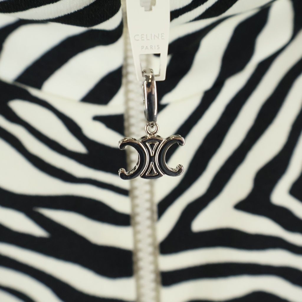 Celine Double Face Track Jacket Black Zebra — view 5