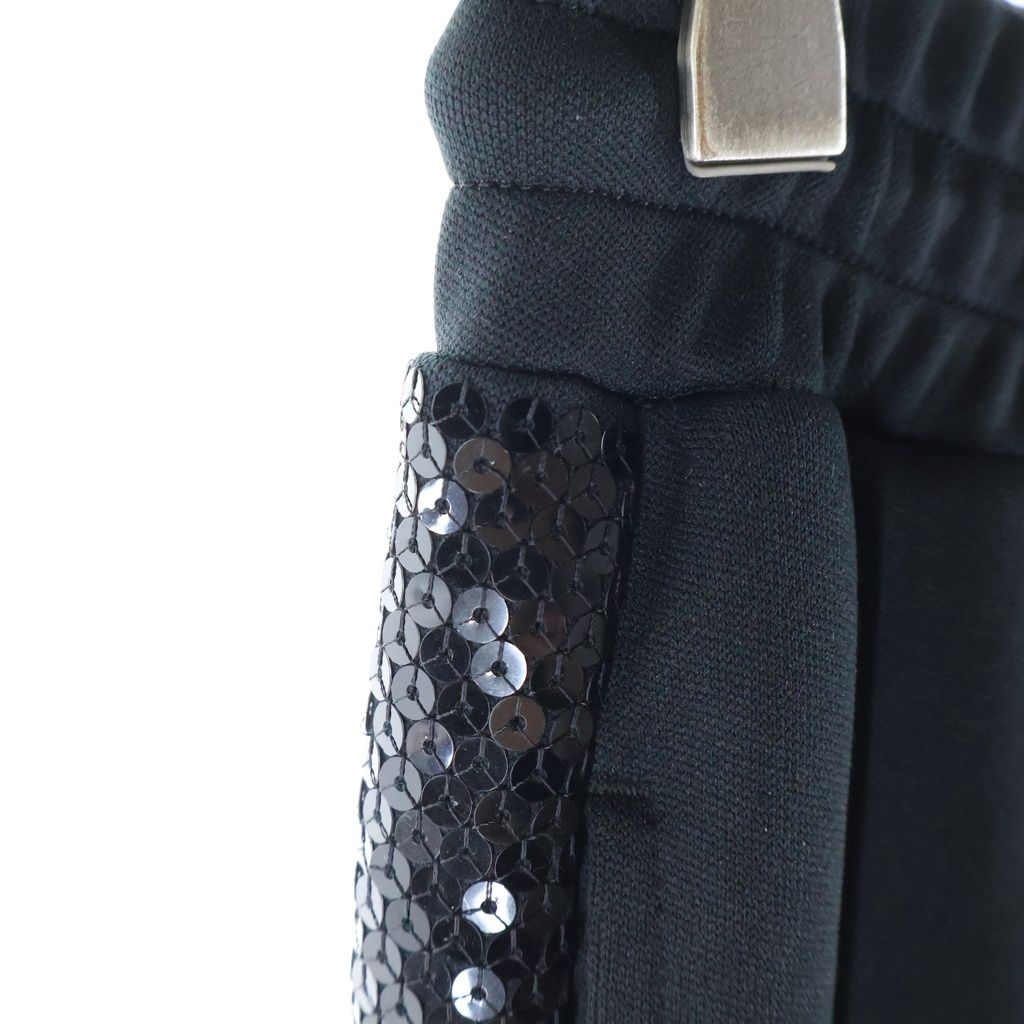 Celine Flare Sequins Jogging Pants Black Cotton — view 6