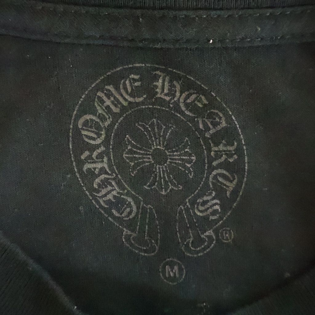 Chrome Hearts CH Long Sleeve English Logo Back Vine Dagger Print T-Shirt Black — view 7