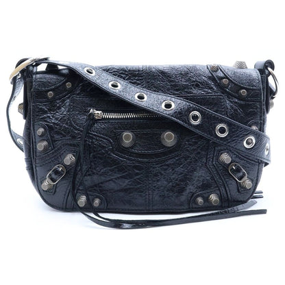 Balenciaga Le Cagole XS Shoulder Bag Black Leather Silver
