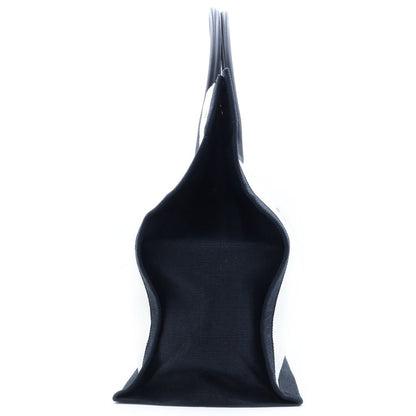 Saint Laurent Paris Rive Gauche Rib Logo Print Tote Bag White Black — view 3