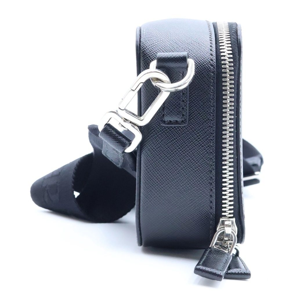 Prada Camera Bag Black Saffiano Leather Silver — view 3