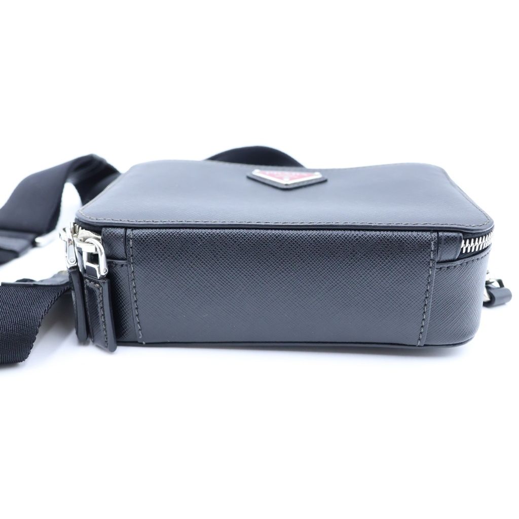 Prada Camera Bag Black Saffiano Leather Silver — view 4