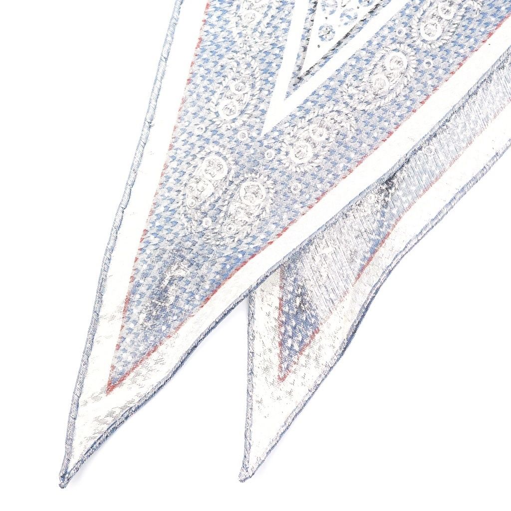 Hermes Carre Rosange Sailor Tattoo All Over Print Bandana Silk Scarf White — view 2