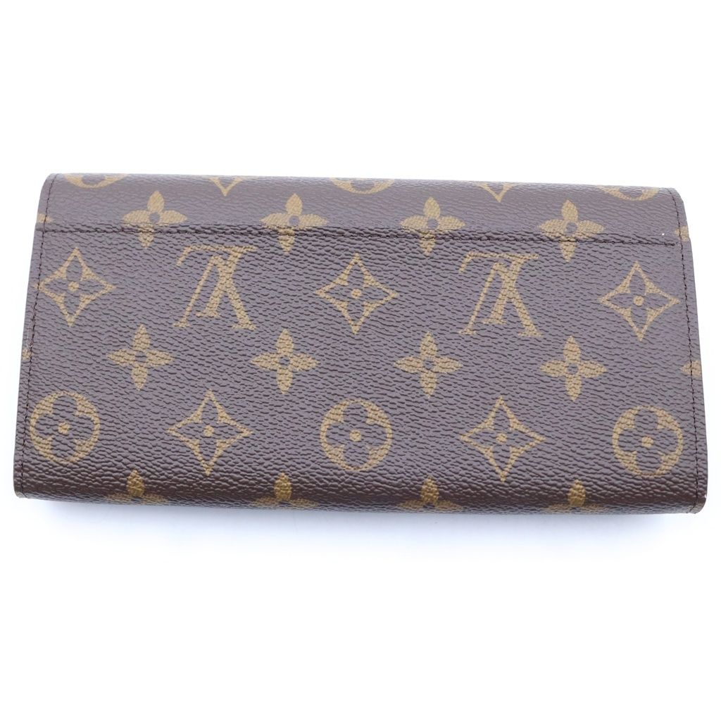 Louis Vuitton Monogram Portefeuille Sarah Leather Wallet Brown — view 2