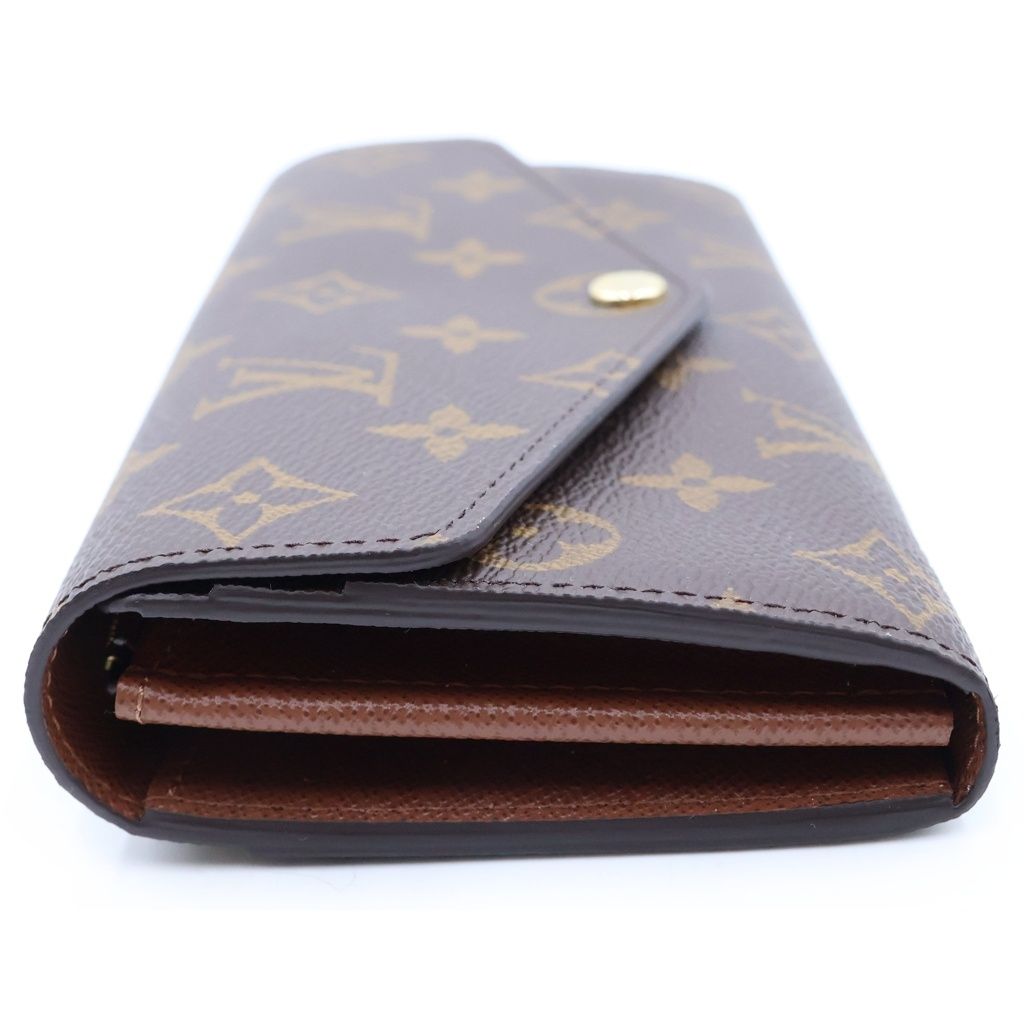 Louis Vuitton Monogram Portefeuille Sarah Leather Wallet Brown — view 3