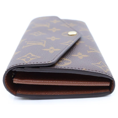 Louis Vuitton Monogram Portefeuille Sarah Leather Wallet Brown — view 3