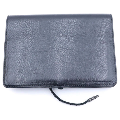 Chrome Hearts Agenda Cover Cross Ball Leather Black — view 2