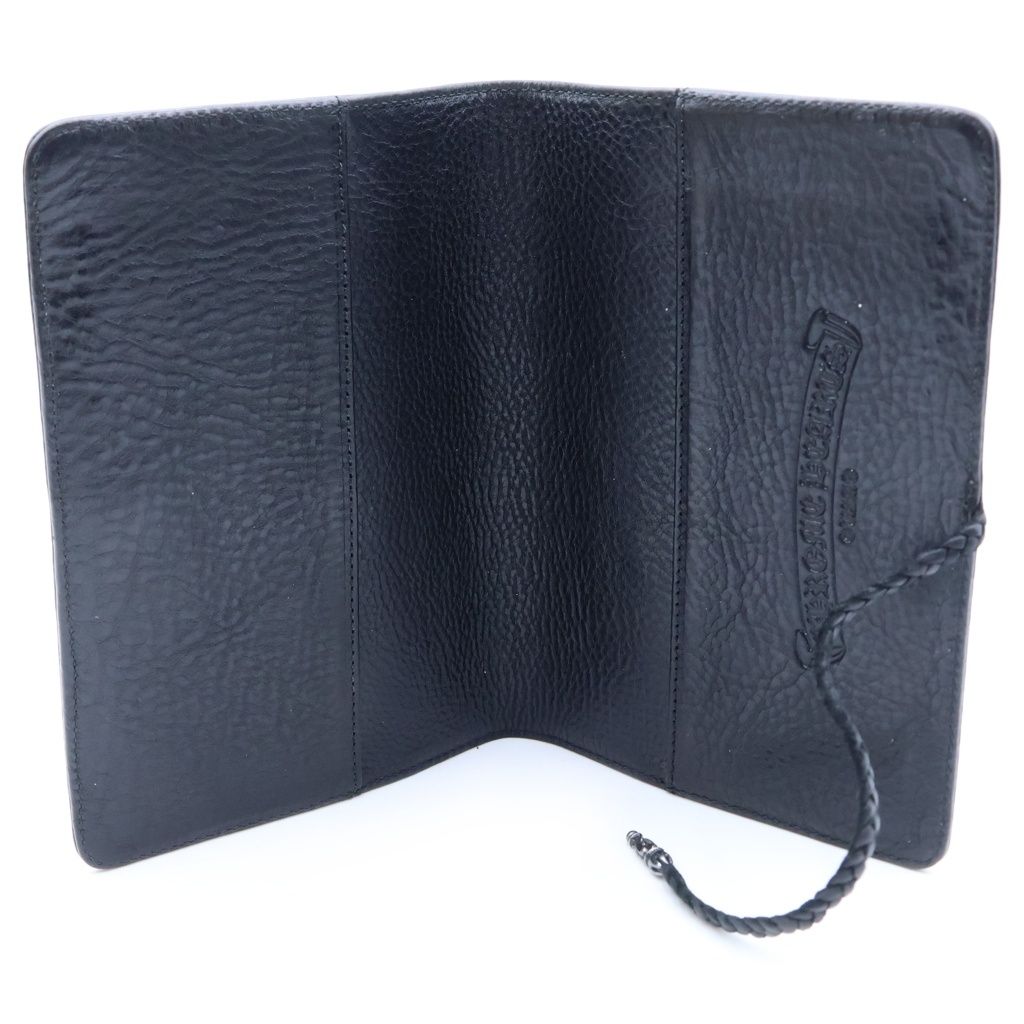 Chrome Hearts Agenda Cover Cross Ball Leather Black — view 6