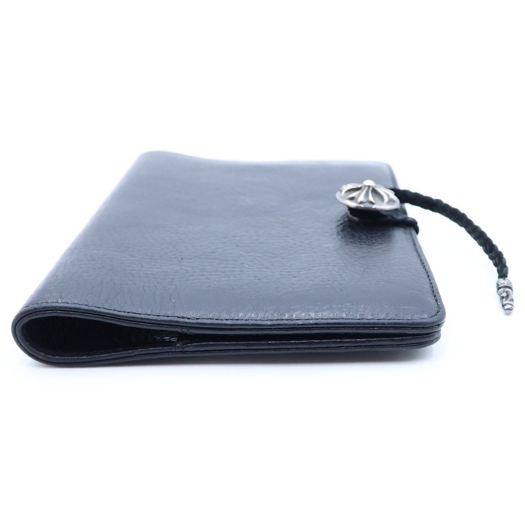 Chrome Hearts Agenda Cover Cross Ball Leather Black — view 3