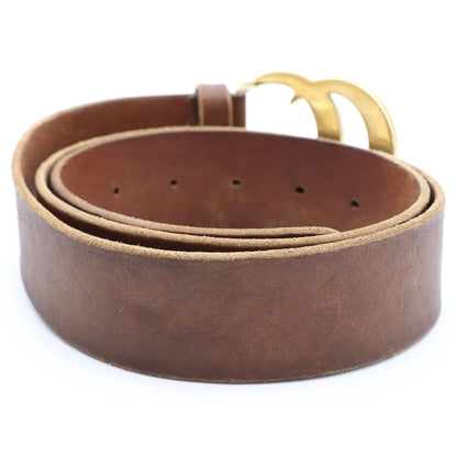 Gucci GG Marmont Leather Belt Gold Brown — view 2