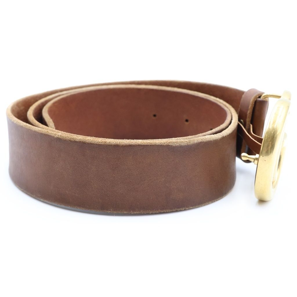 Gucci GG Marmont Leather Belt Gold Brown — view 3