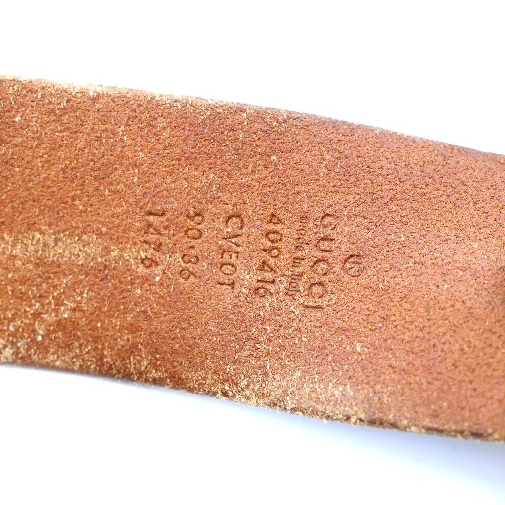 Gucci GG Marmont Leather Belt Gold Brown — view 5