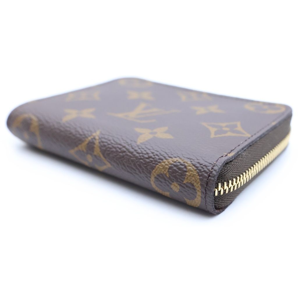 Louis Vuitton Monogram Zippy Coin Purse Leather Compact Wallet Bifold Brown — view 4