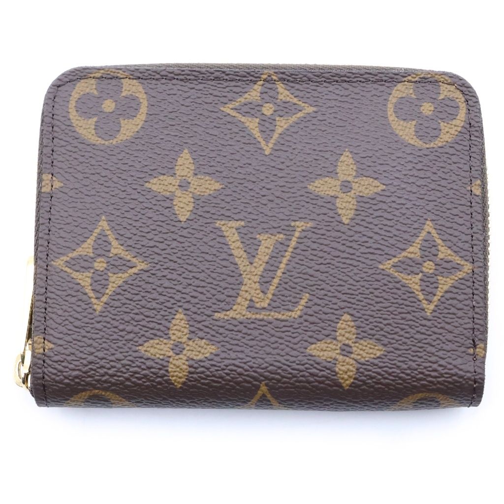 Louis Vuitton Monogram Zippy Coin Purse Leather Compact Wallet Bifold Brown
