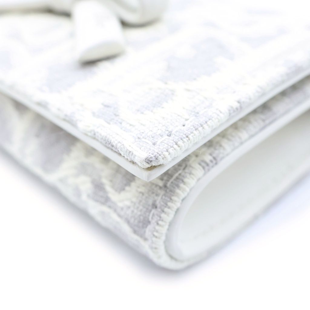 Dior Promenade Glycine Wallet Oblique Coin Purse White Gray — view 4