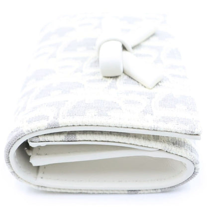 Dior Promenade Glycine Wallet Oblique Coin Purse White Gray — view 3