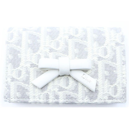 Dior Promenade Glycine Wallet Oblique Coin Purse White Gray