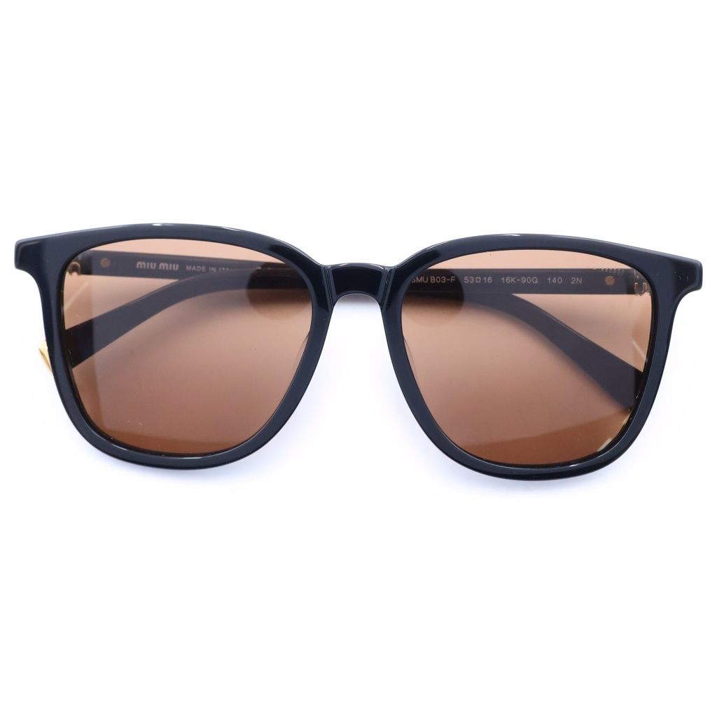 Miu Miu Sunglasses Wellington Square Frame Black Eyewear