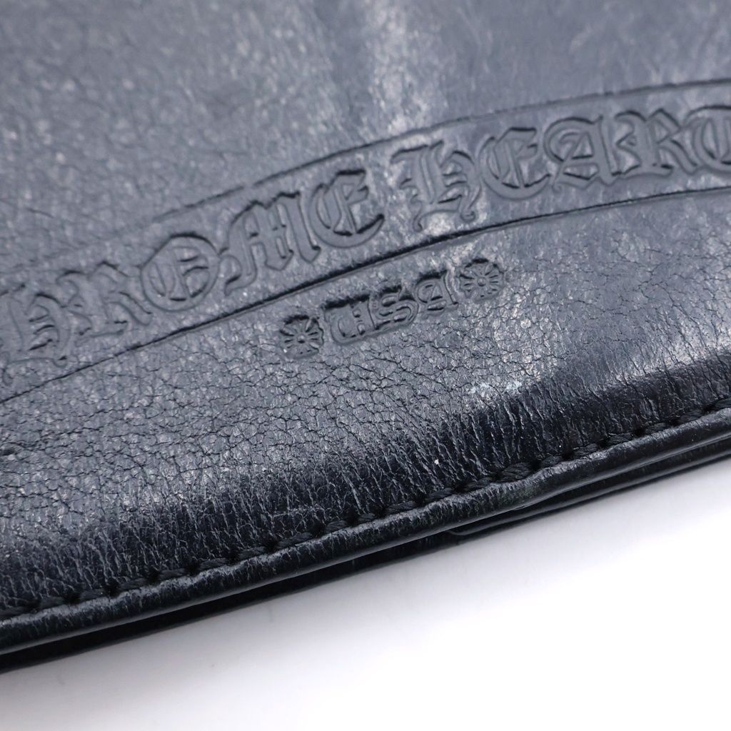 Chrome Hearts Passport Cover Case with Cross Patch Black — view 4