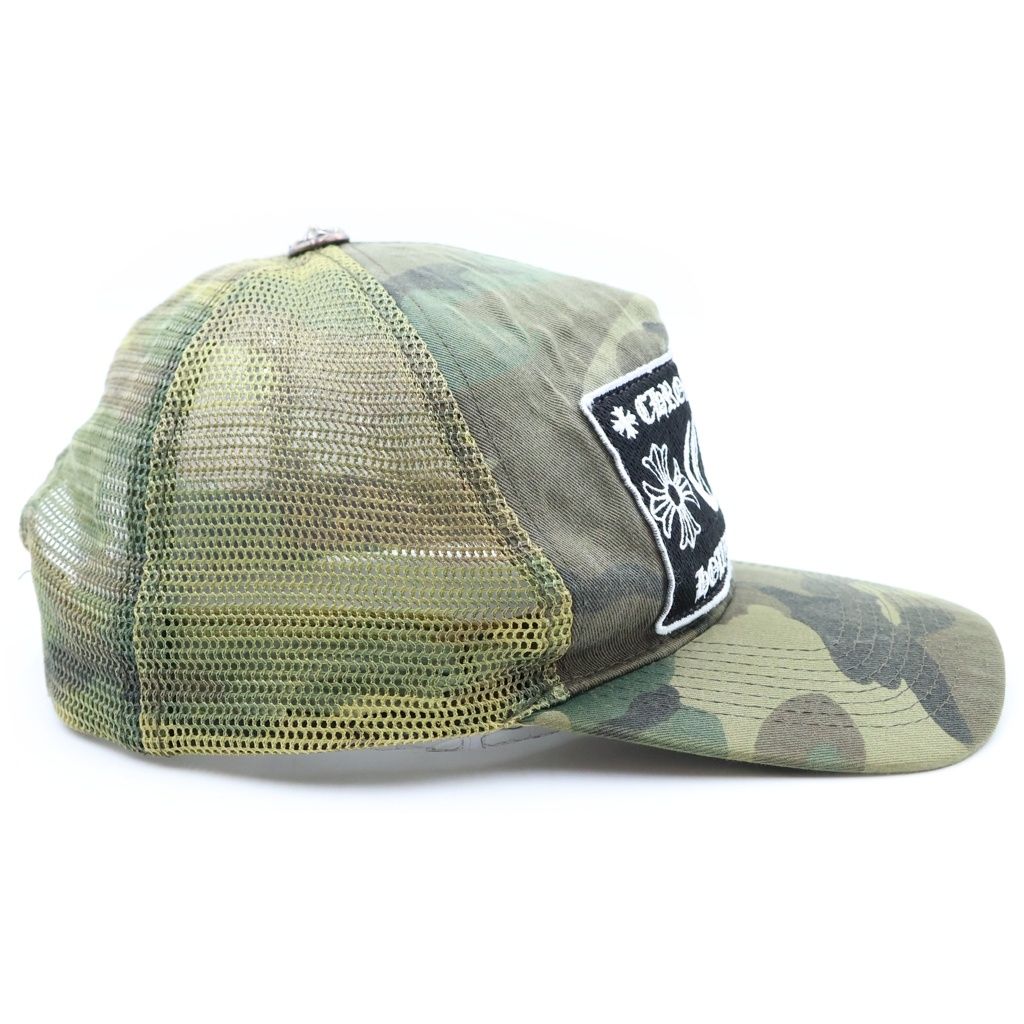 Chrome Hearts Trucker Cap Truck Khaki CH Patch Cross Ball Camouflage Mesh Hat — view 3