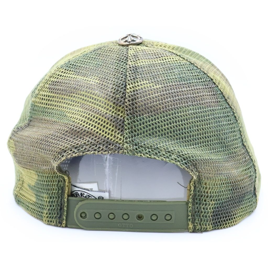Chrome Hearts Trucker Cap Truck Khaki CH Patch Cross Ball Camouflage Mesh Hat — view 2