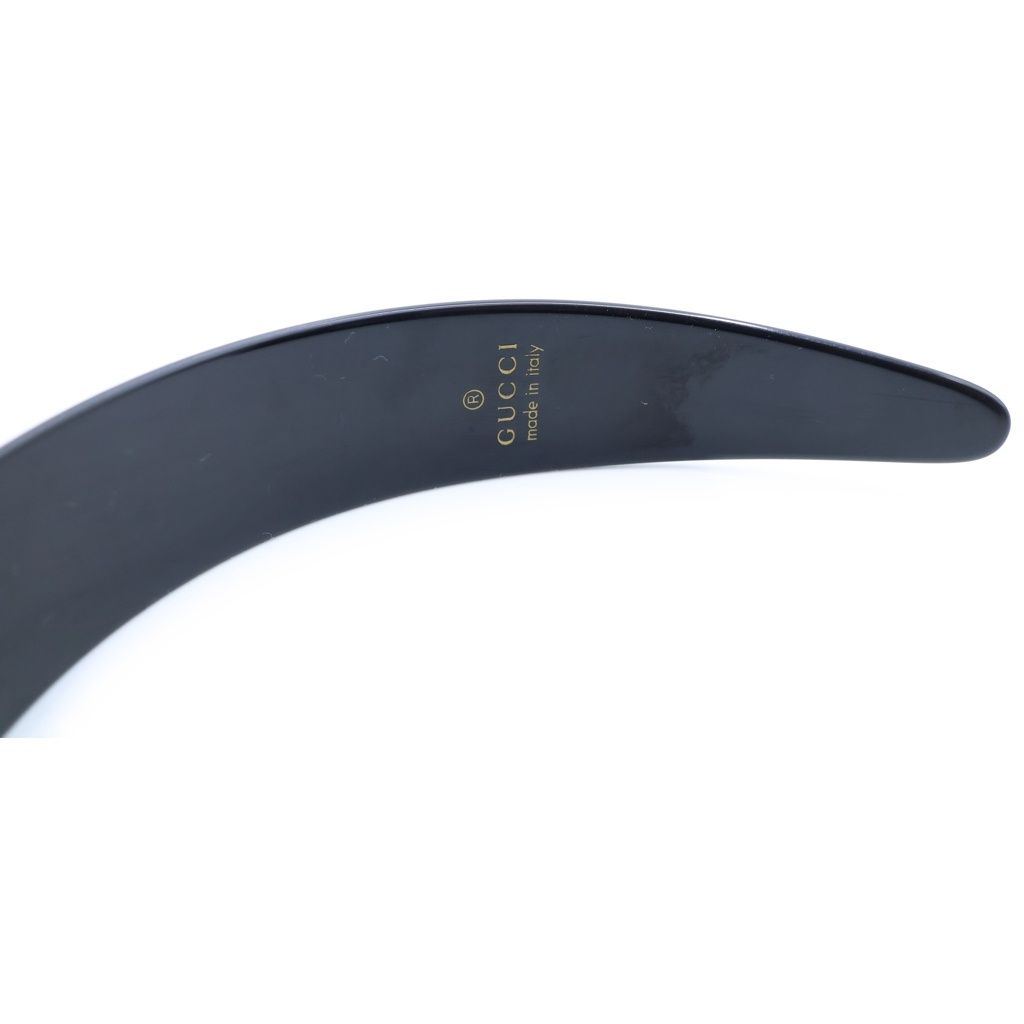 Gucci Interlocking Rhinestone Headband Black — view 5