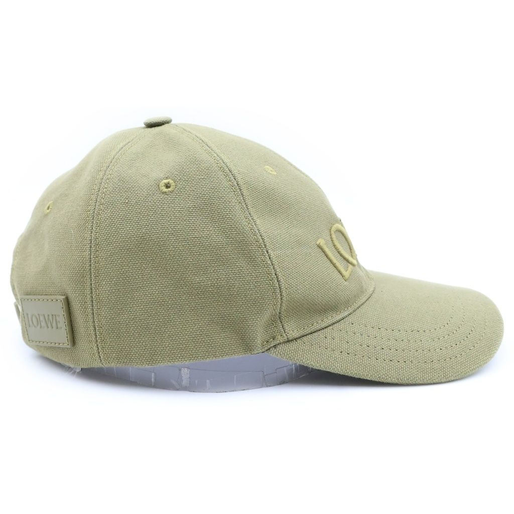 Hermes Logo Baseball Cap Cotton Khaki Hat — view 3
