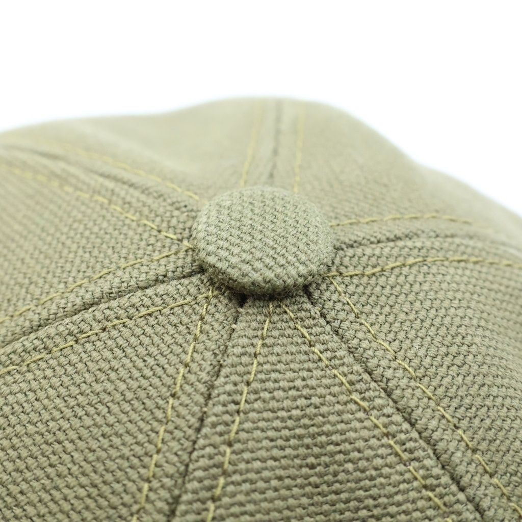 Hermes Logo Baseball Cap Cotton Khaki Hat — view 5
