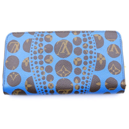 Louis Vuitton Yayoi Kusama Monogram Pumpkin Dot Zippy Wallet Brown Blue Leather — view 2