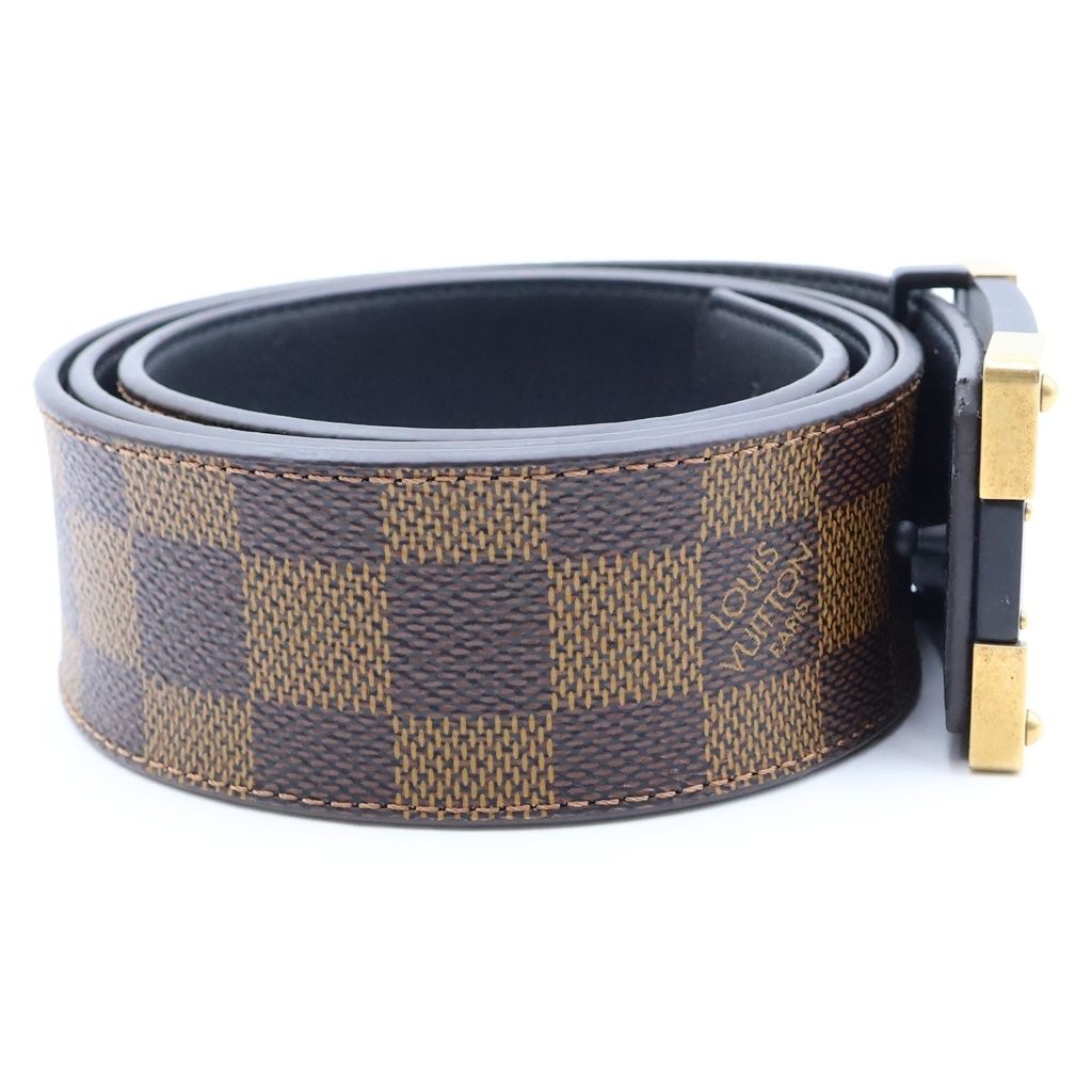 Louis Vuitton Damier Ceinture Neo Trunk Leather Belt Brown Gold — view 3