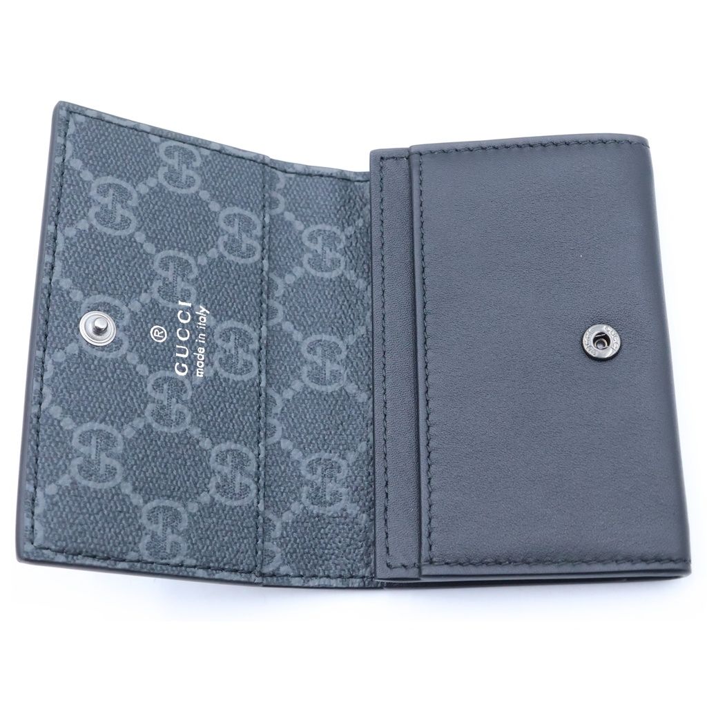 Gucci GG Supreme Card Case Business Leather Black — view 5