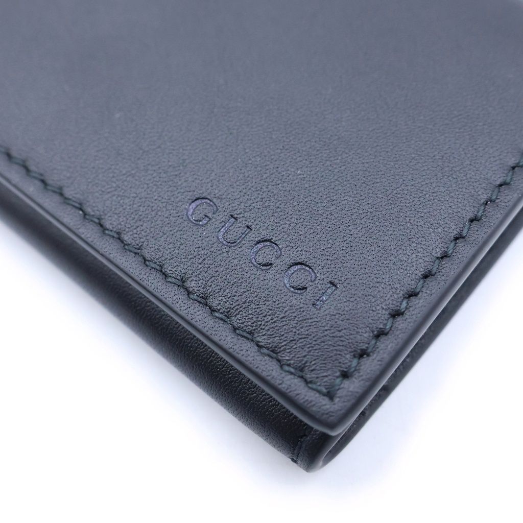 Gucci GG Supreme Card Case Business Leather Black — view 4