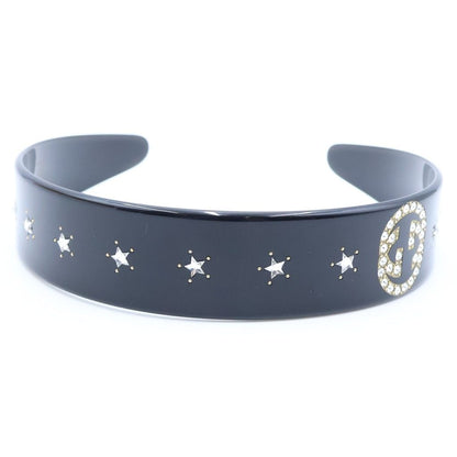 Gucci Interlocking Rhinestone Headband Black — view 5