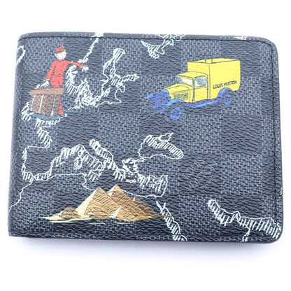 Louis Vuitton Damier Graphite Map Portefeuille Slender NM Bifold Wallet Compact