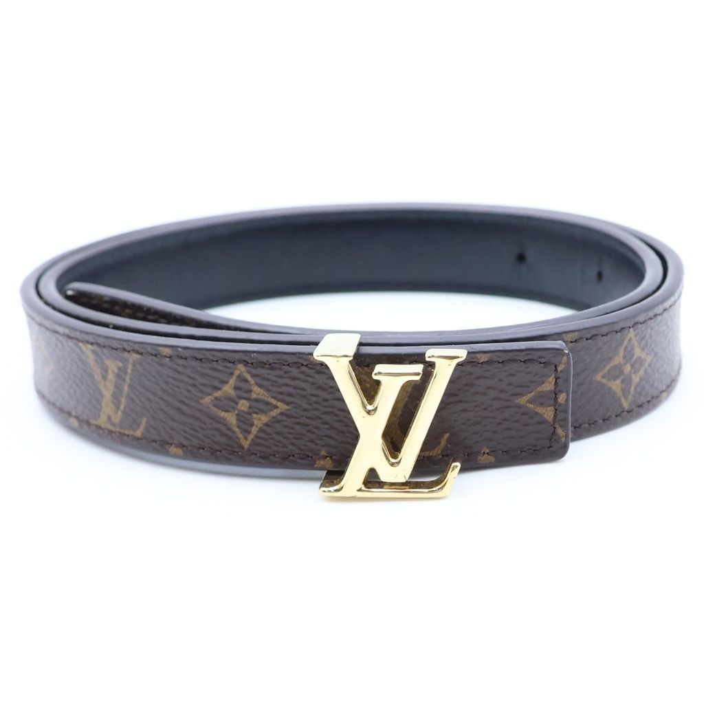 Louis Vuitton LV Iconic Reversible Monogram Canvas Calfskin Brown Noir Belt