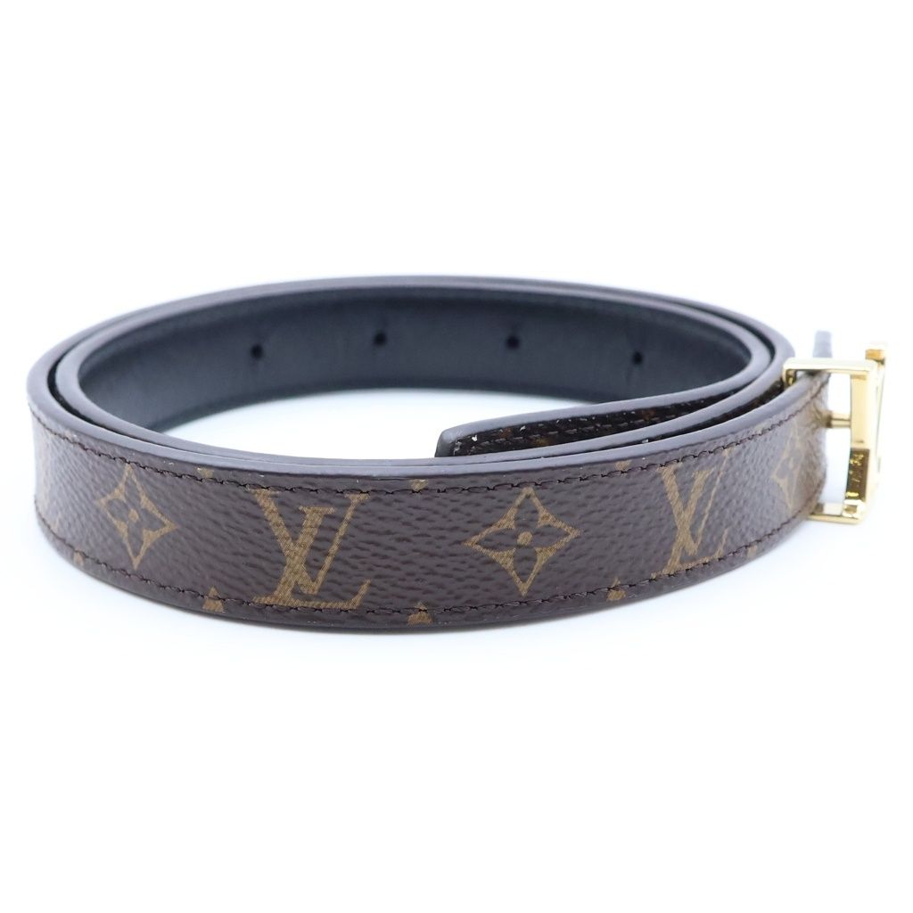 Louis Vuitton LV Iconic Reversible Monogram Canvas Calfskin Brown Noir Belt — view 3