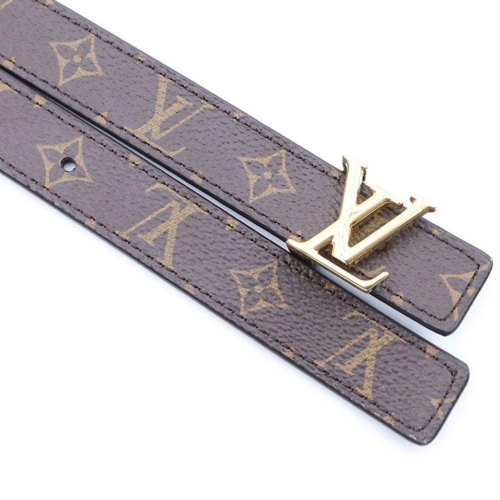 Louis Vuitton LV Iconic Reversible Monogram Canvas Calfskin Brown Noir Belt — view 4