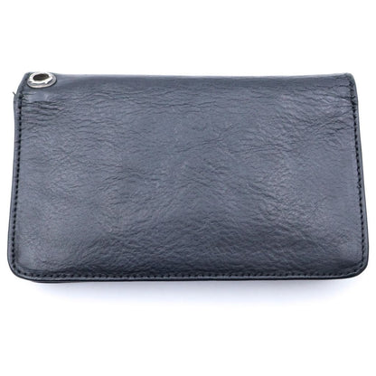 Chrome Hearts Cross Ball Button Leather Wallet Black — view 2