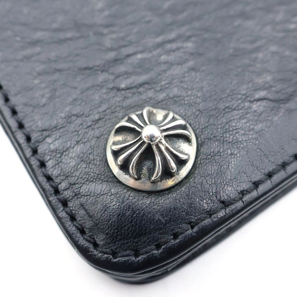 Chrome Hearts Cross Ball Button Leather Wallet Black — view 4