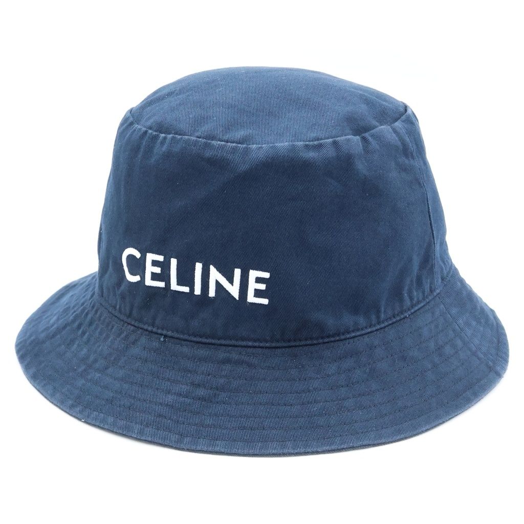 Celine Bucket Hat Logo Print Black