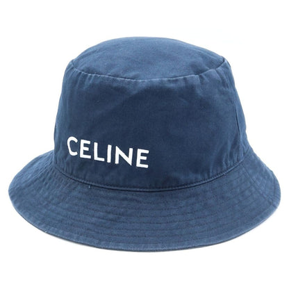 Celine Bucket Hat Logo Print Black