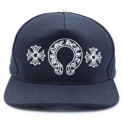 Chrome Hearts Trucker Cap Horseshoe Design Mesh Hat with Cross Ball — view 4