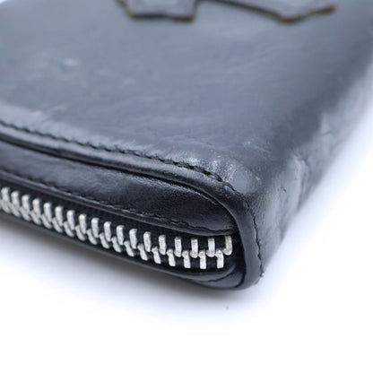 Chrome Hearts Rec Zip 3 Cross Round Zip Leather Wallet Black — view 4