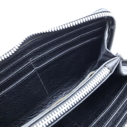 Chrome Hearts Rec Zip 3 Cross Round Zip Leather Wallet Black — view 6