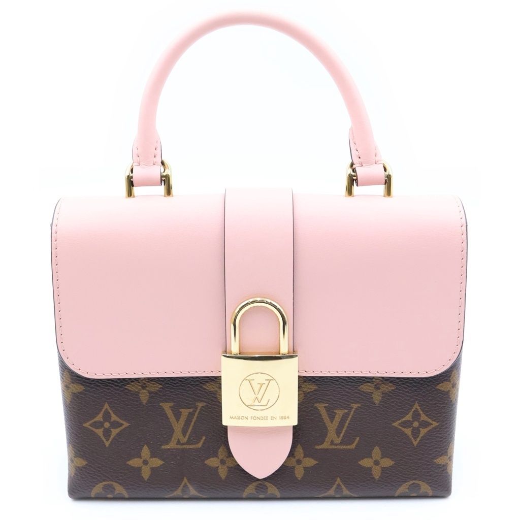 Louis Vuitton Monogram Locky BB 2-Way Shoulder Bag Brown Rose Poudre